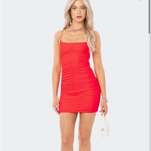 EDIKTED RED MINI DRESS